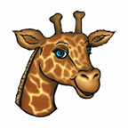 Giraffe Head Temporary Tattoo [30-Gir-00101]